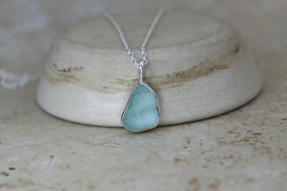 Welsh Sea Glass Silver Necklace