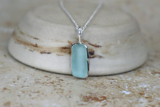 Welsh Sea Glass Silver Necklace