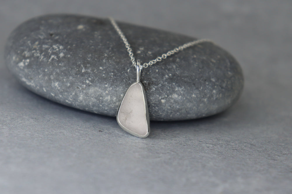 Welsh Sea Glass Silver Necklace