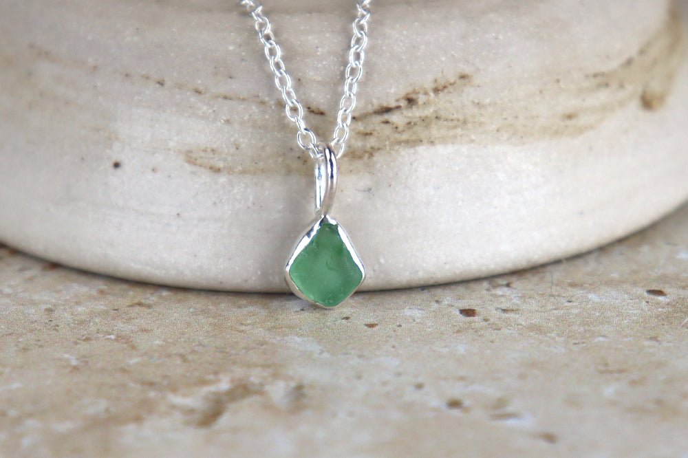 Welsh Sea Glass Silver Necklace