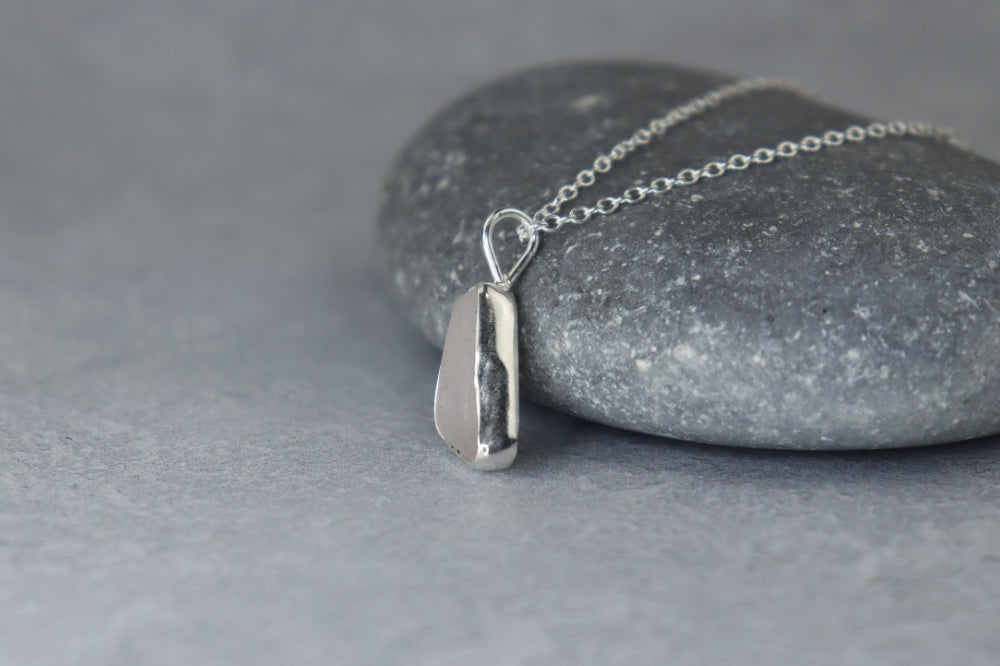 Welsh Sea Glass Silver Necklace