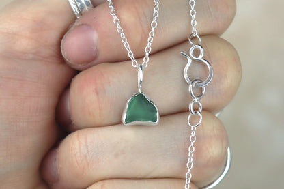 Welsh Sea Glass Silver Necklace