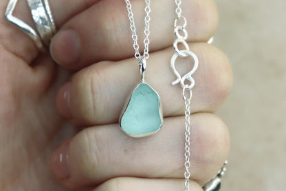 Welsh Sea Glass Silver Necklace