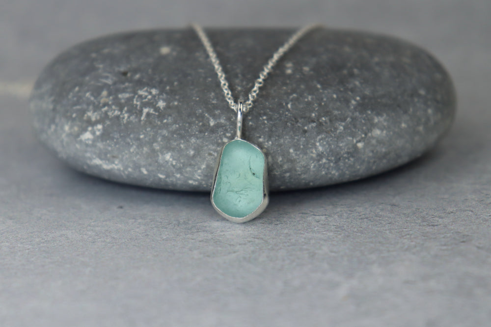 Welsh Sea Glass Silver Necklace