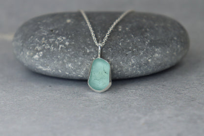 Welsh Sea Glass Silver Necklace