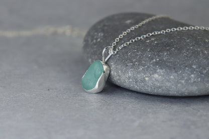Welsh Sea Glass Silver Necklace