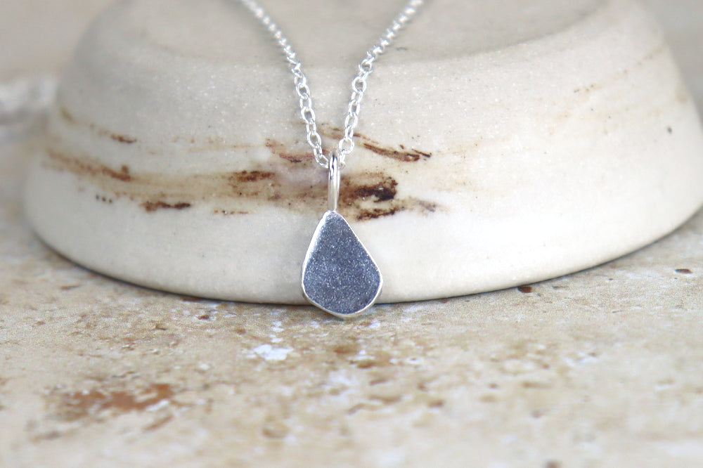 Welsh Sea Pottery Silver Necklace