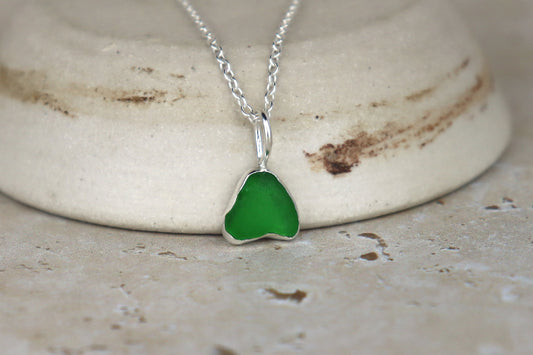 Welsh Sea Glass Silver Necklace