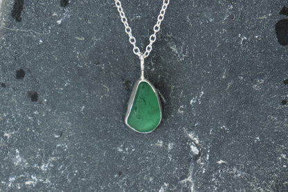 Welsh Sea Glass Silver Necklace