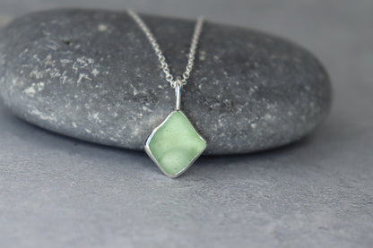 Welsh Sea Glass Silver Necklace