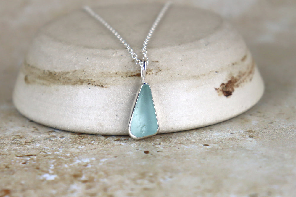 Welsh Sea Glass Silver Necklace