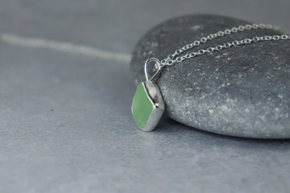 Welsh Sea Glass Silver Necklace