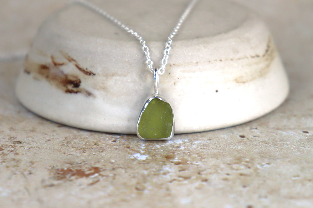 Welsh Sea Glass Silver Necklace