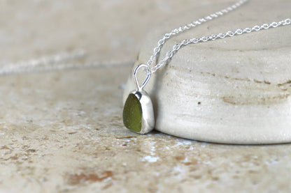 Welsh Sea Glass Silver Necklace