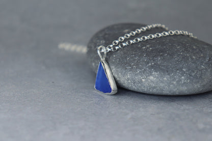 Welsh Sea Glass Silver Necklace