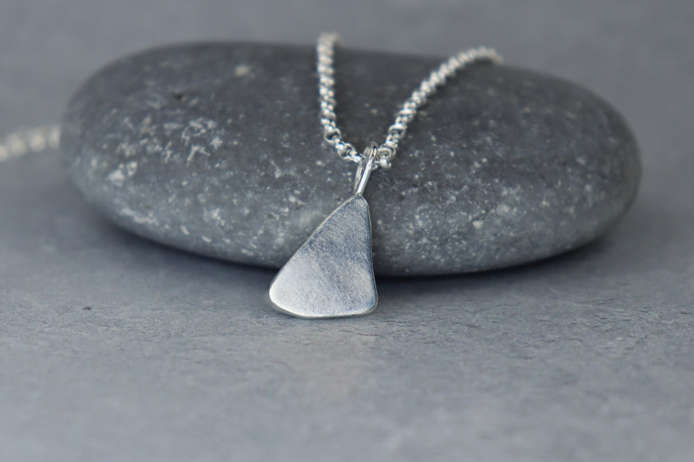 Welsh Sea Glass Silver Necklace