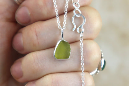 Welsh Sea Glass Silver Necklace