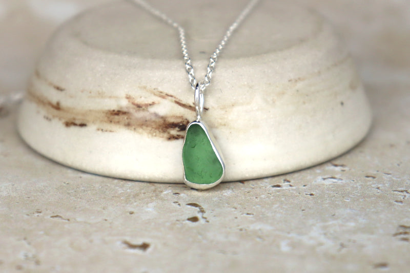 Welsh Sea Glass Silver Necklace