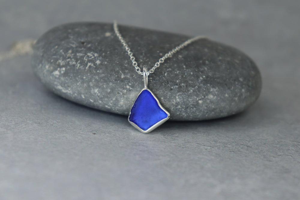 Welsh Sea Glass Silver Necklace