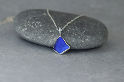 Welsh Sea Glass Silver Necklace