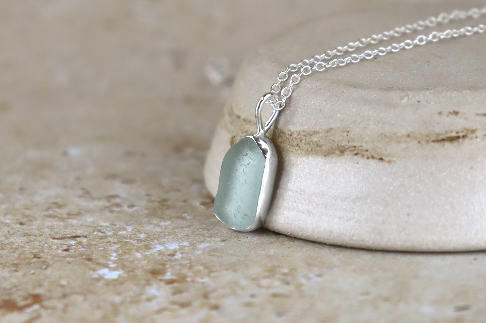 Welsh Sea Glass Silver Necklace