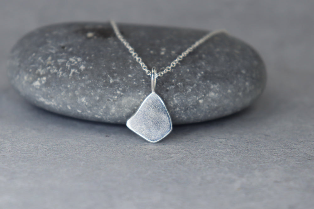 Welsh Sea Glass Silver Necklace