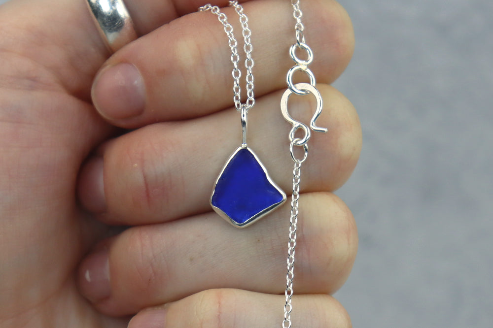 Welsh Sea Glass Silver Necklace