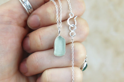 Welsh Sea Glass Silver Necklace