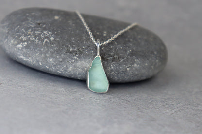 Welsh Sea Glass Silver Necklace