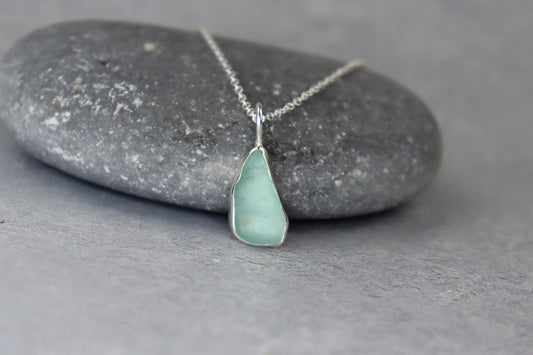 Welsh Sea Glass Silver Necklace