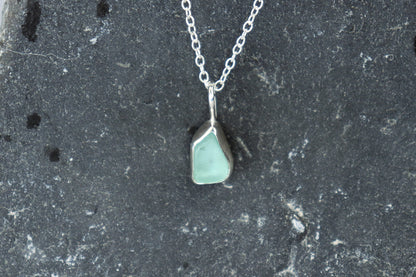 Welsh Sea Glass Silver Necklace
