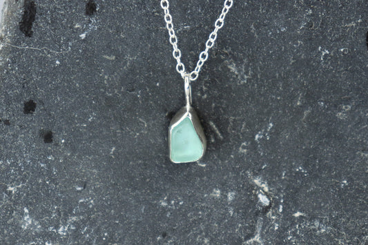 Welsh Sea Glass Silver Necklace