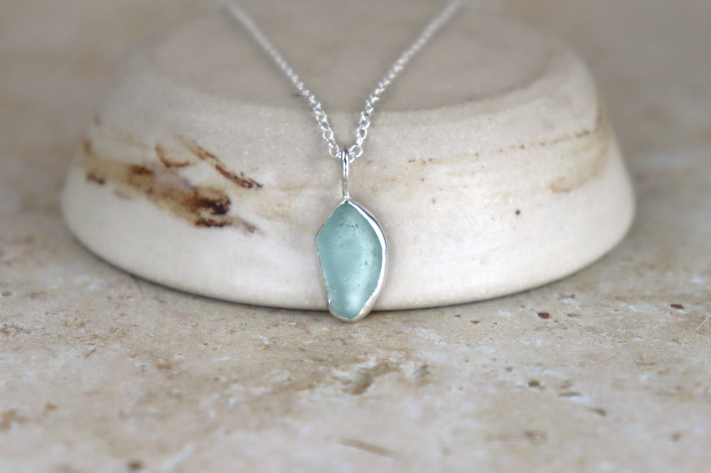 Welsh Sea Glass Silver Necklace