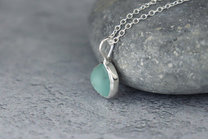 Welsh Sea Glass Silver Necklace