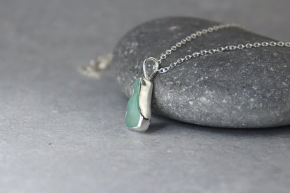 Welsh Sea Glass Silver Necklace