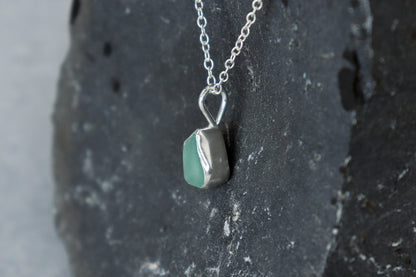 Welsh Sea Glass Silver Necklace