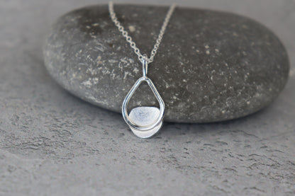 Welsh Sea Glass Teardrop Necklace