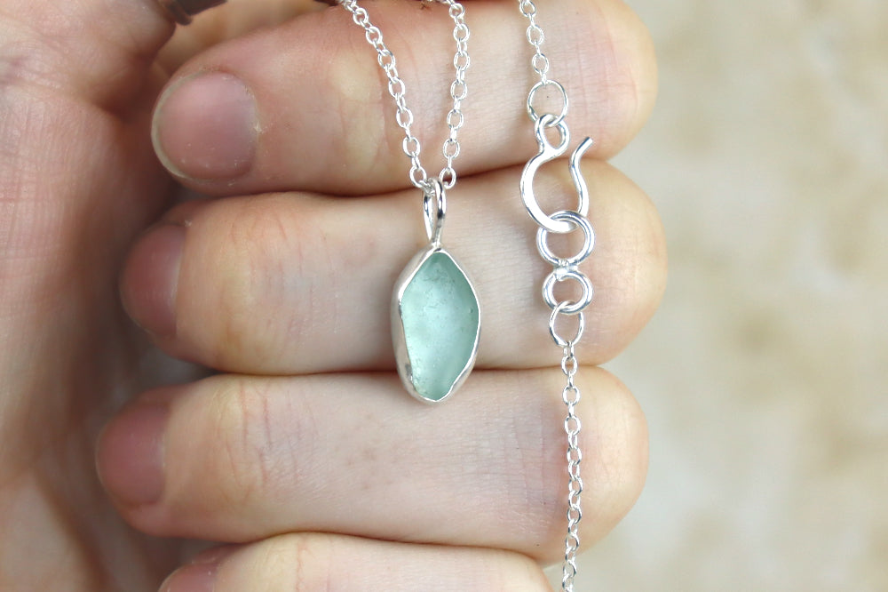 Welsh Sea Glass Silver Necklace