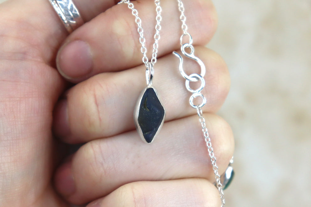 Welsh Sea Glass Silver Necklace