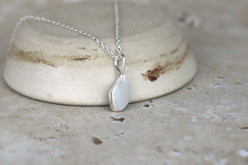 Welsh Sea Glass Silver Necklace