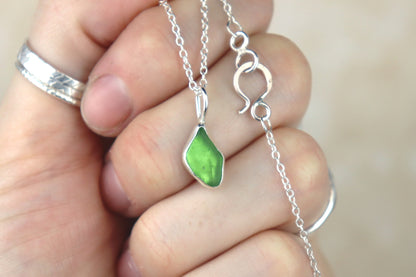 Welsh Sea Glass Silver Necklace