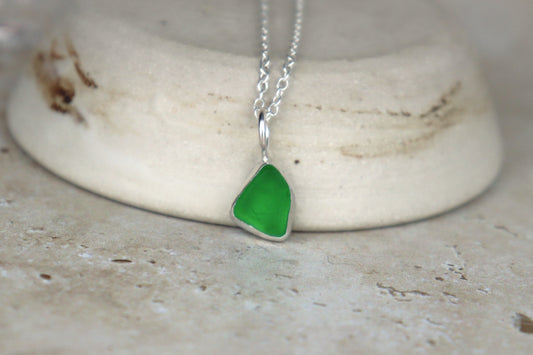 Welsh Sea Glass Silver Necklace