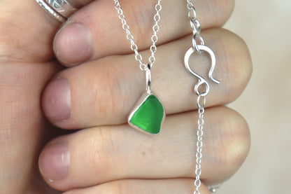 Welsh Sea Glass Silver Necklace