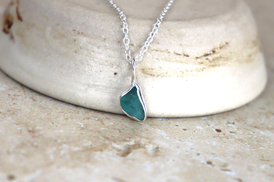 Welsh Sea Glass Silver Necklace