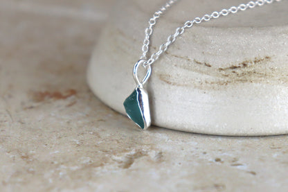 Welsh Sea Glass Silver Necklace