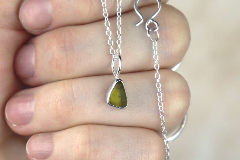 Welsh Sea Glass Silver Necklace