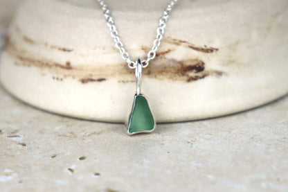 Welsh Sea Glass Silver Necklace