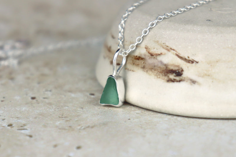 Welsh Sea Glass Silver Necklace