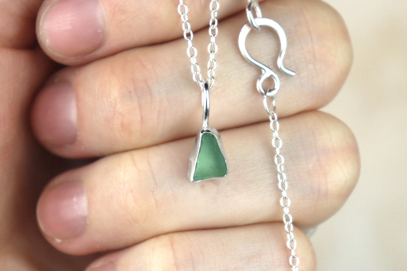 Welsh Sea Glass Silver Necklace