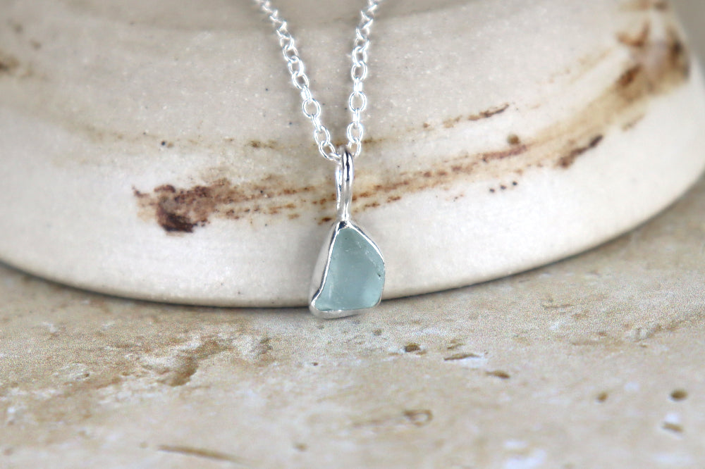 Welsh Sea Glass Silver Necklace